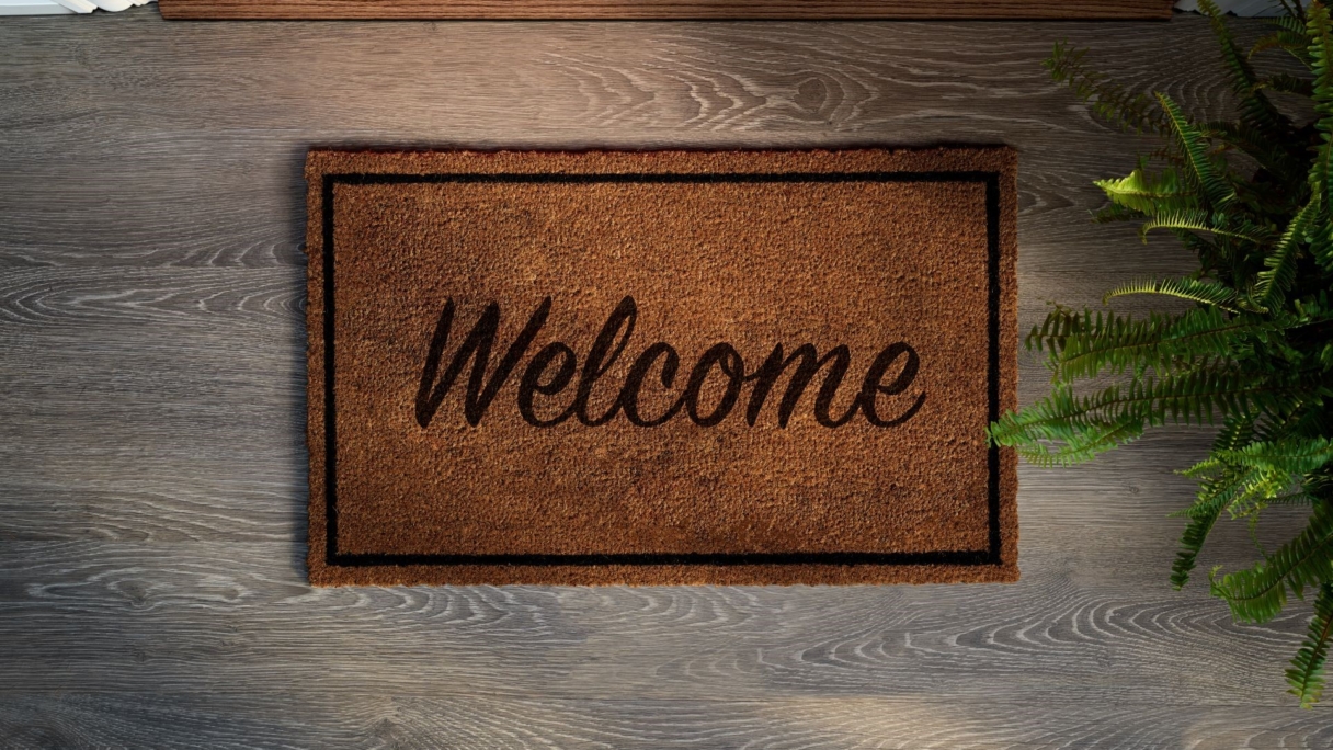 Welcome door mat